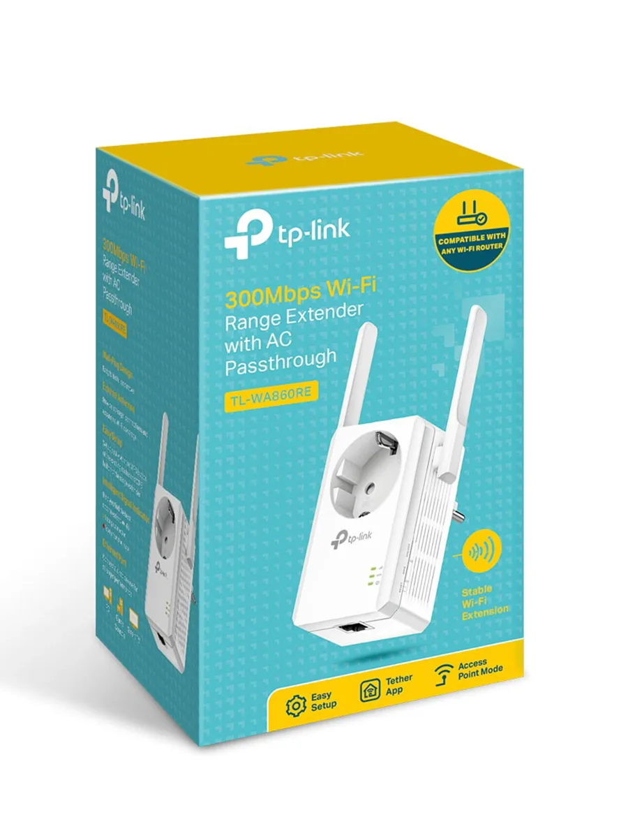 Усилитель Wi-Fi сигнала 2.4 ГГц 300 Мбит/сек TP-Link TL-WA860RE V6