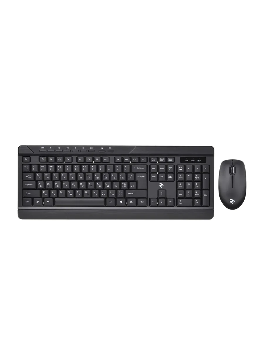 Комплект беспроводной клавиатуры и мыши 2E MK410 черный