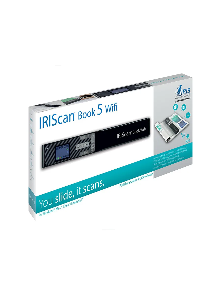 Документный ручной сканер Wi-Fi Canon IRIScan Book 5 (3853V996)