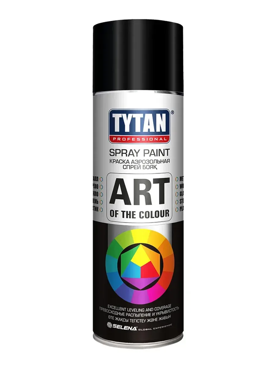 Краска аэрозольная Tytan Spray Paint 400 мл черный матовый