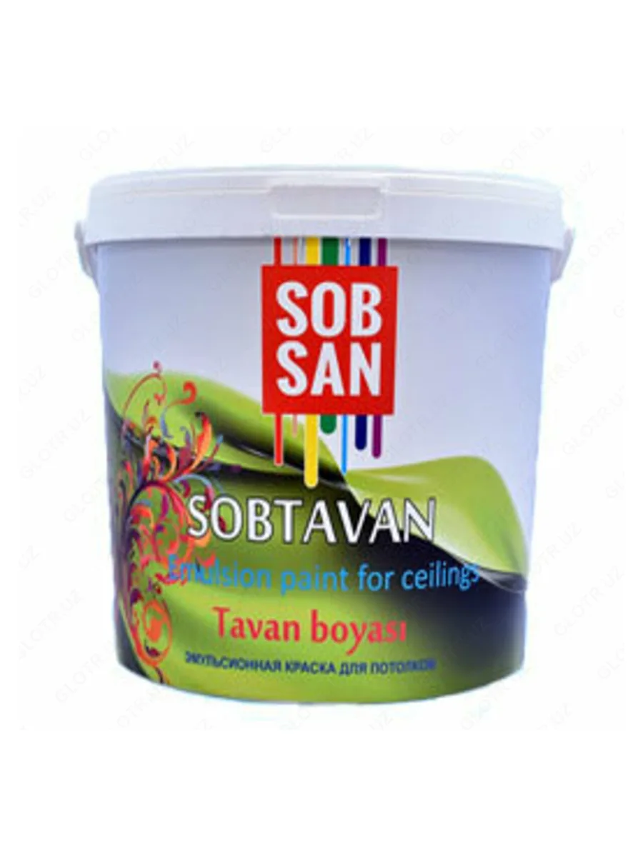 Потолочная краска 10 кг Sobsan Sobtavan