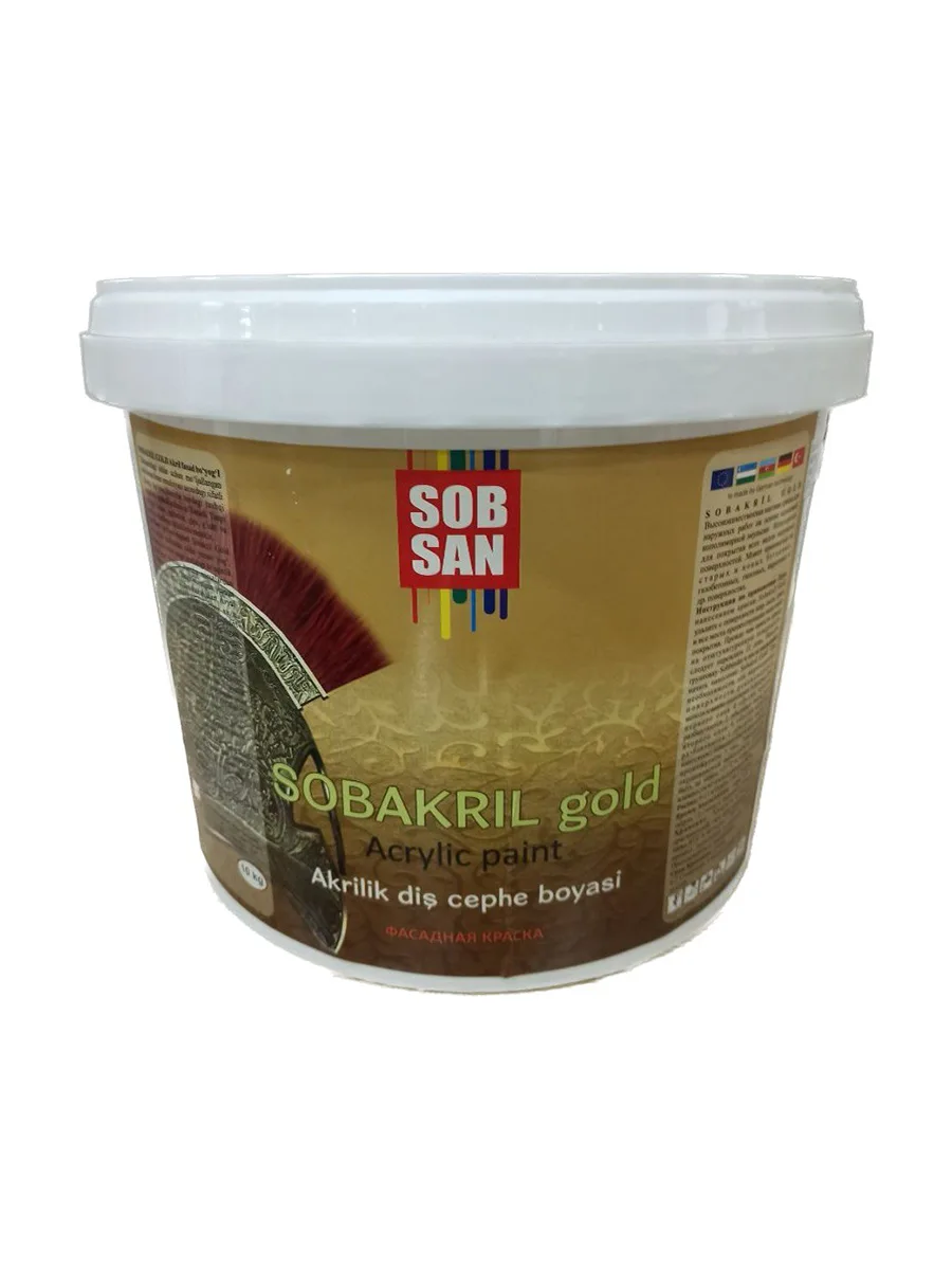 Фасадная эмульсия 3.5 кг Sobsan Sobakril Gold
