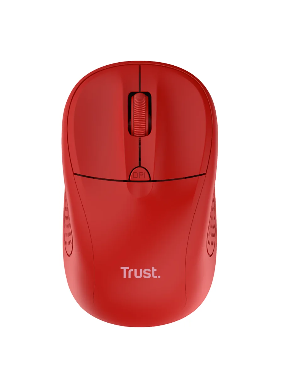 Беспроводная мышь 1600 dpi 4 клавиши Trust Primo красный