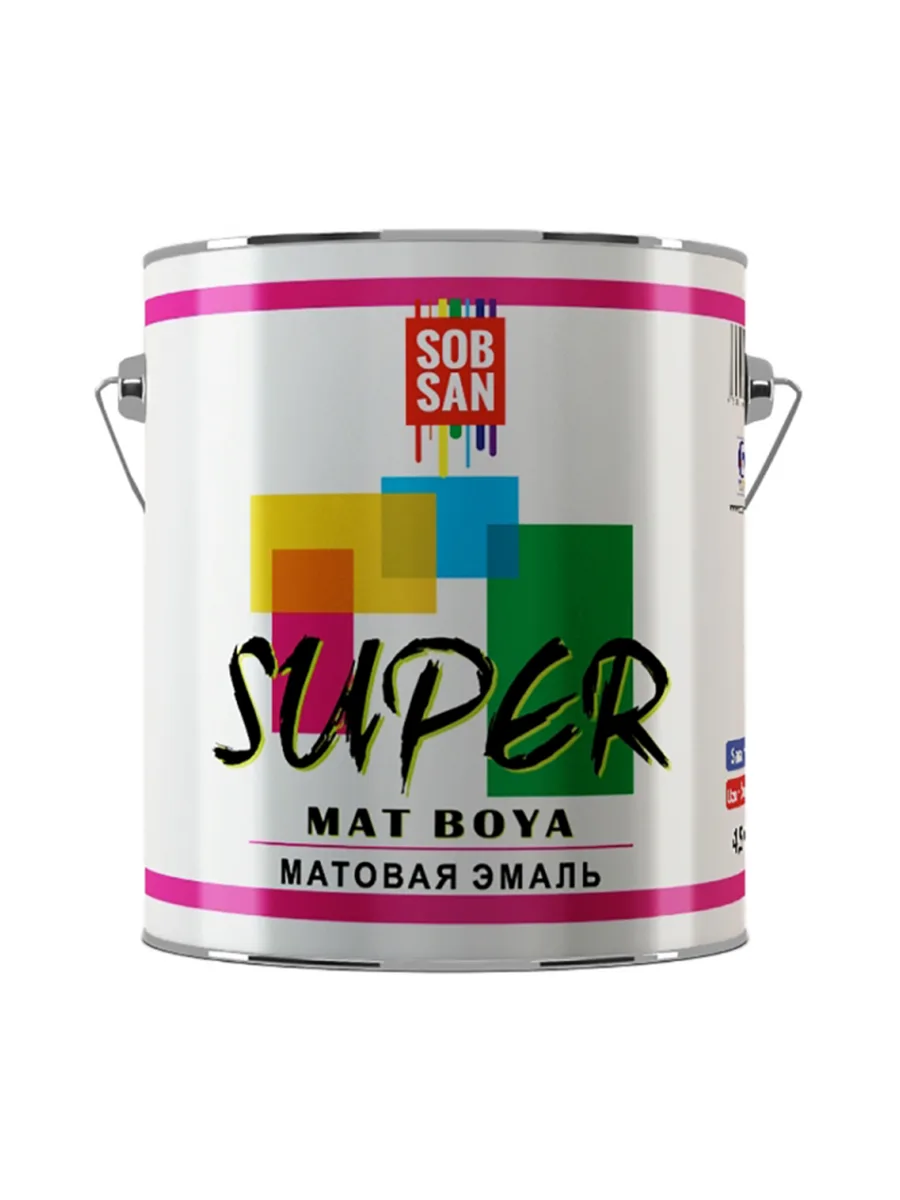 Матовая эмаль 1 кг Sobsan Super Mat Boya белый