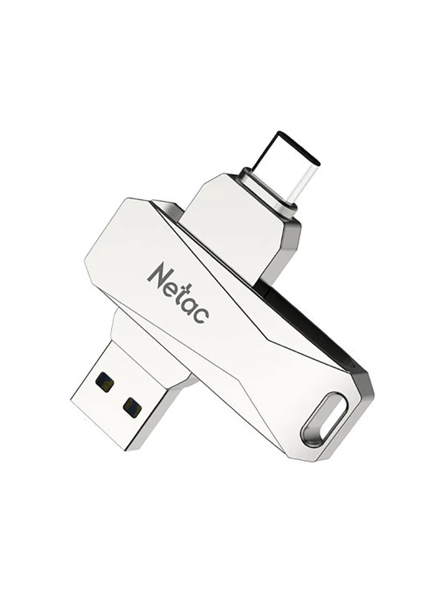 USB флешка 32Гб Netac U782C серебристый