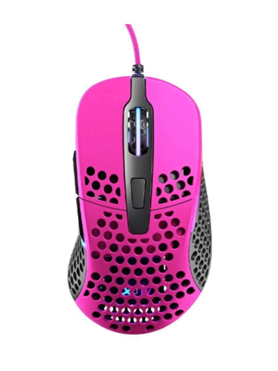 Проводная мышь 16000 dpi 6 клавиши Xtrfy XG-M4 розовый черный