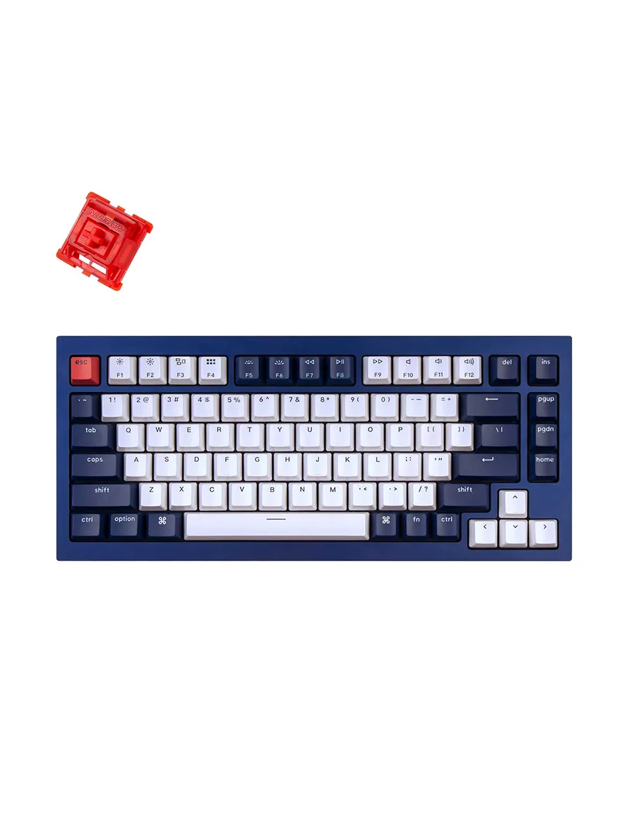 Игровая клавиатура Keychron Q1O1 Gateron Red RGB темно-синий