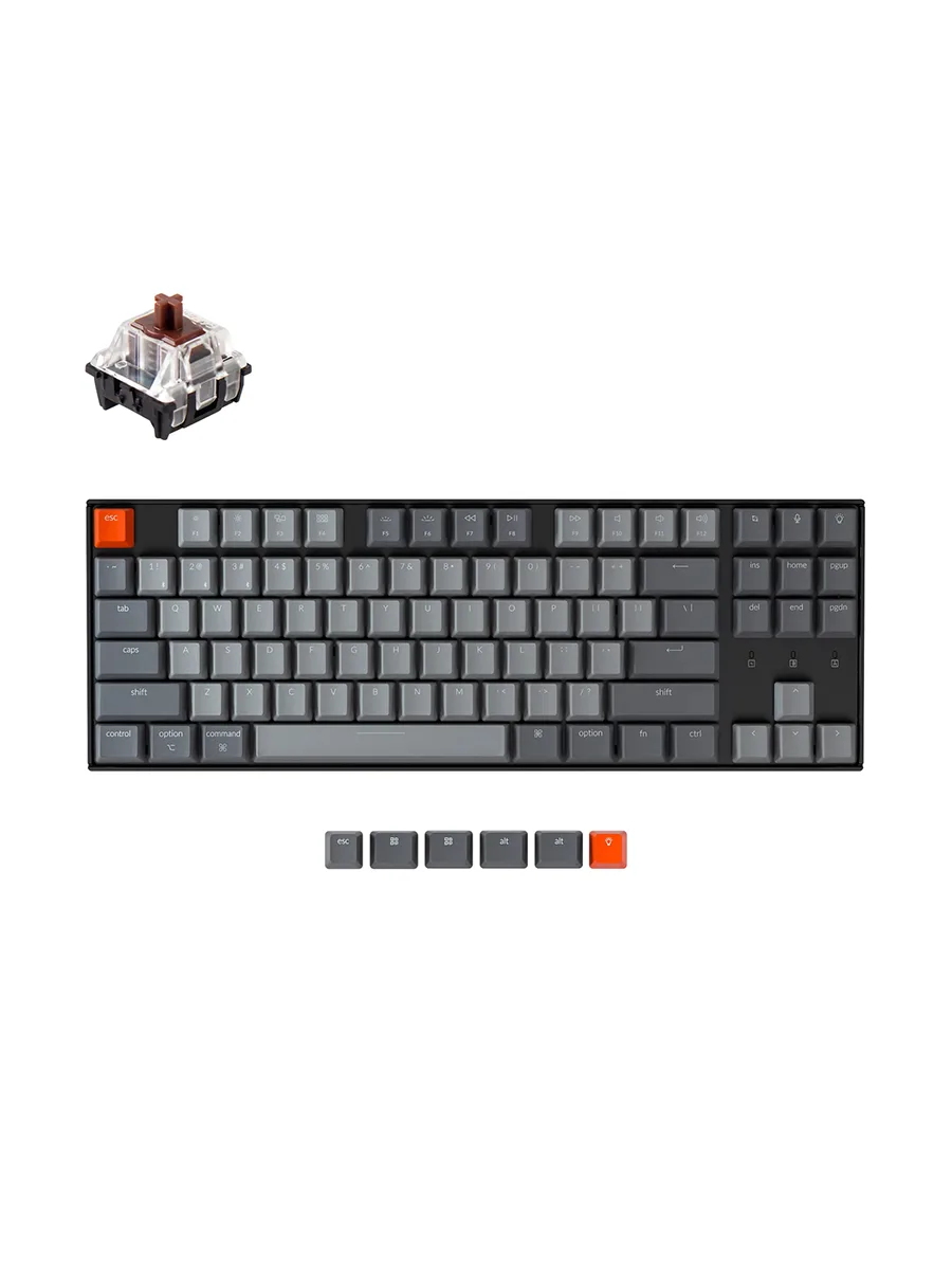 Игровая клавиатура Keychron K8P3 Gateron Brown RGB черный