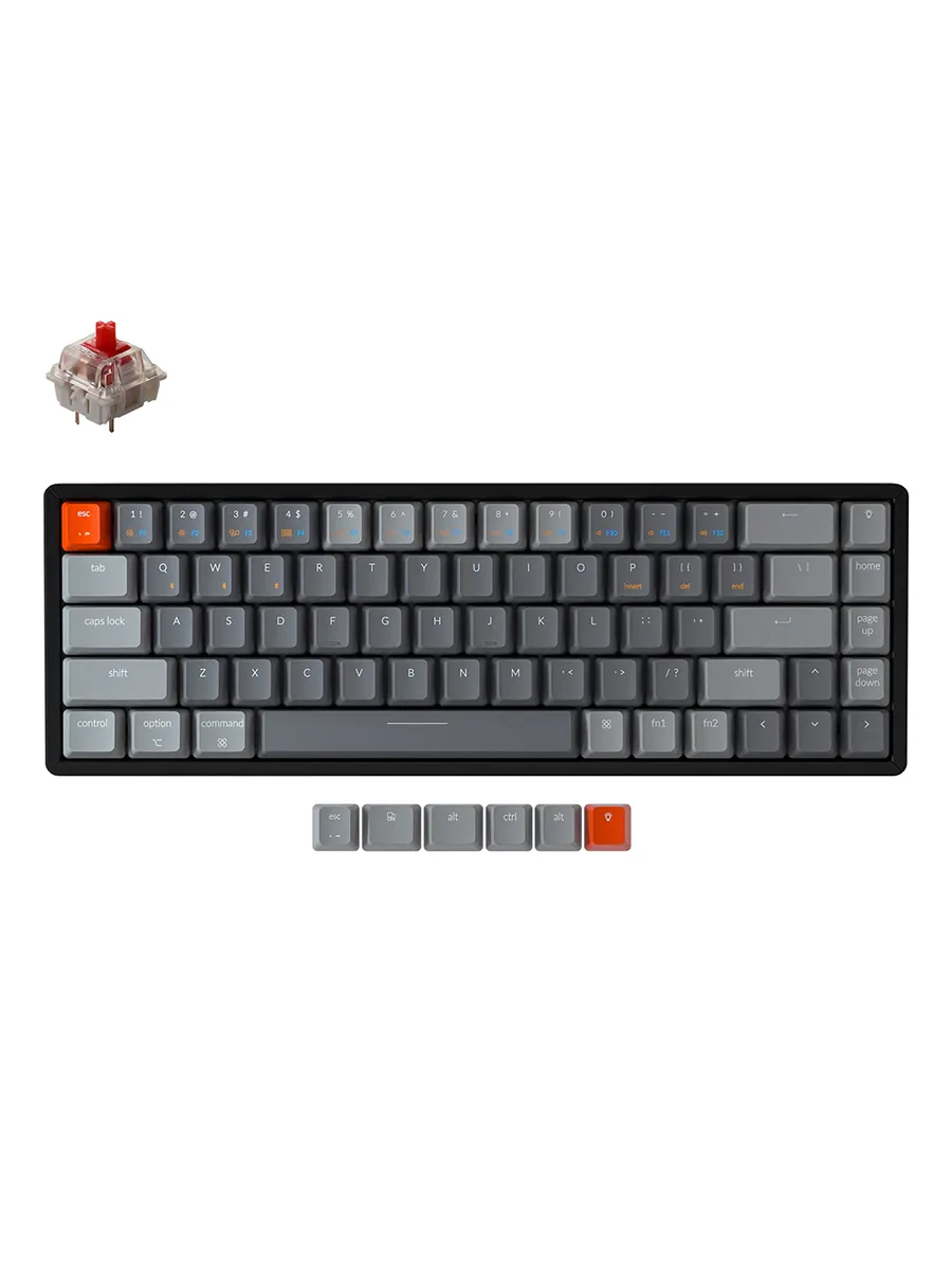 Игровая клавиатура Keychron K6W1 Optical Red RGB черный