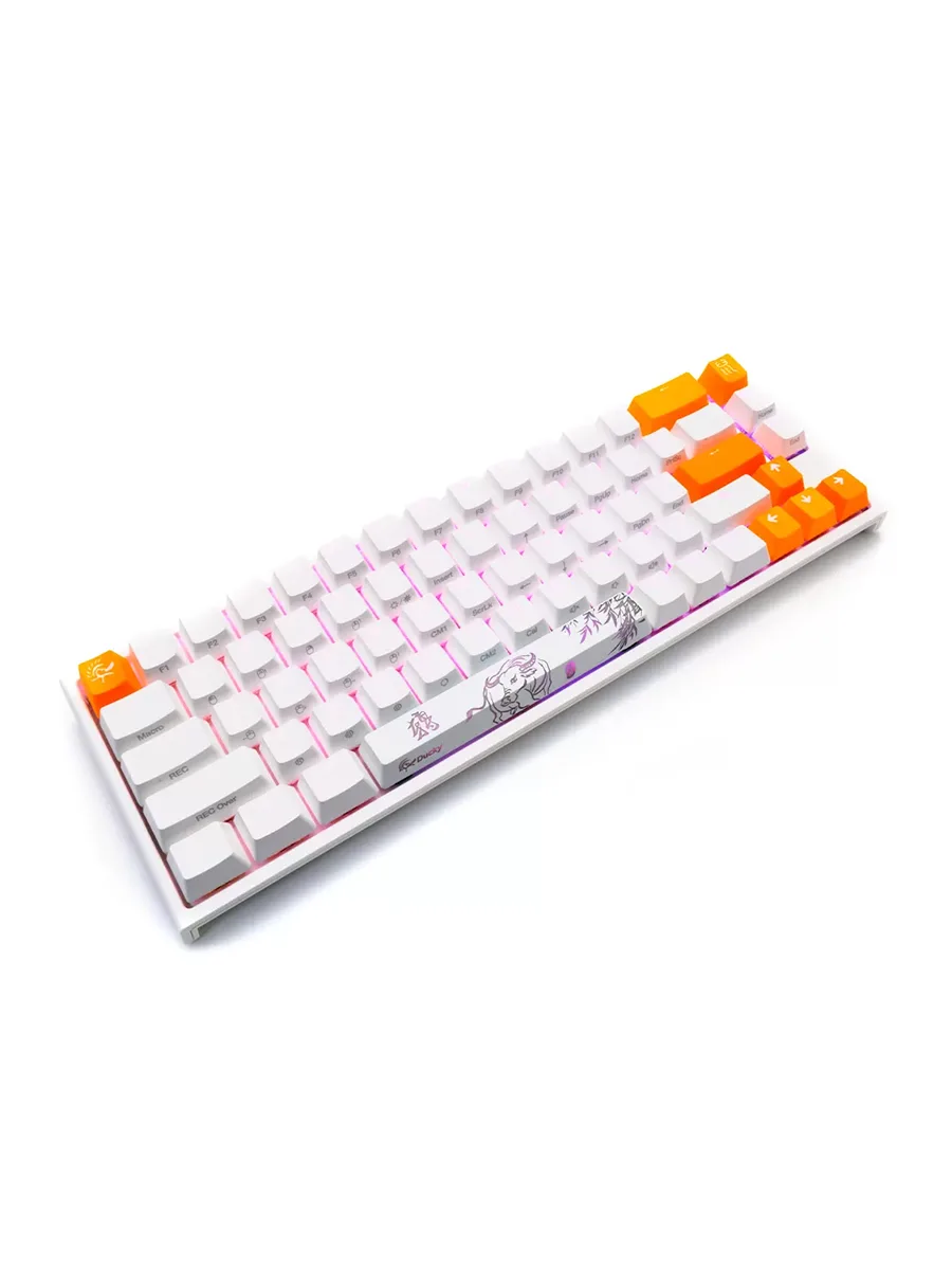 Игровая клавиатура Ducky One 2 SF Cherry Silent Red RGB LED белый