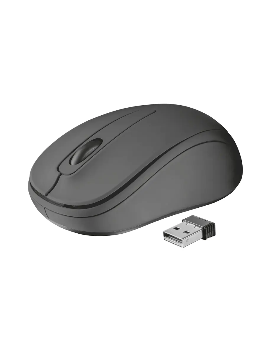 Беспроводная мышь 1200 dpi 3 клавиши Trust Ziva Compact черный