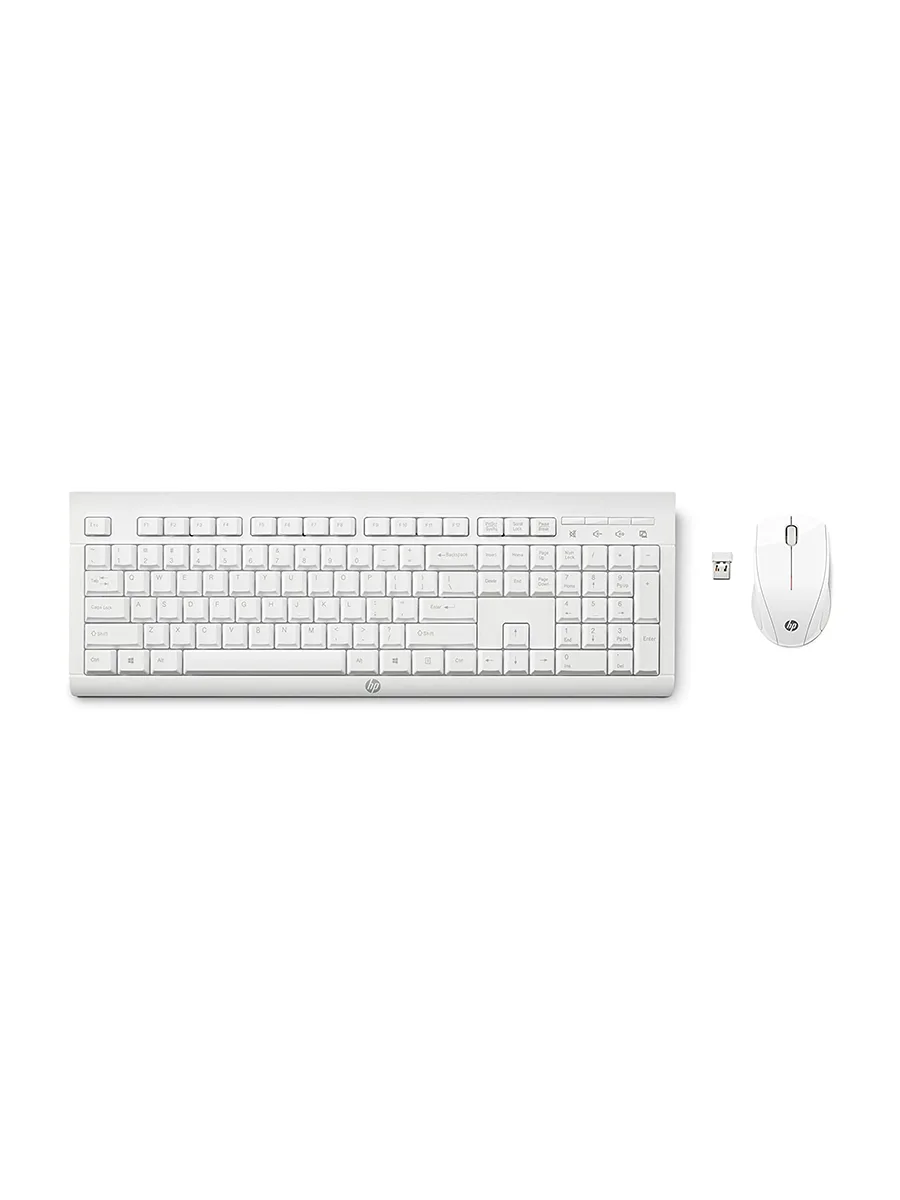 Беспроводная клавиатура и мышь HP Combo C2710 белый