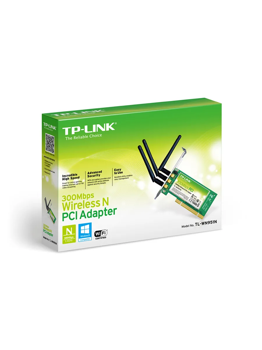 Wi-Fi адаптер 2.4 ГГц TP-Link TL-WN951N 300