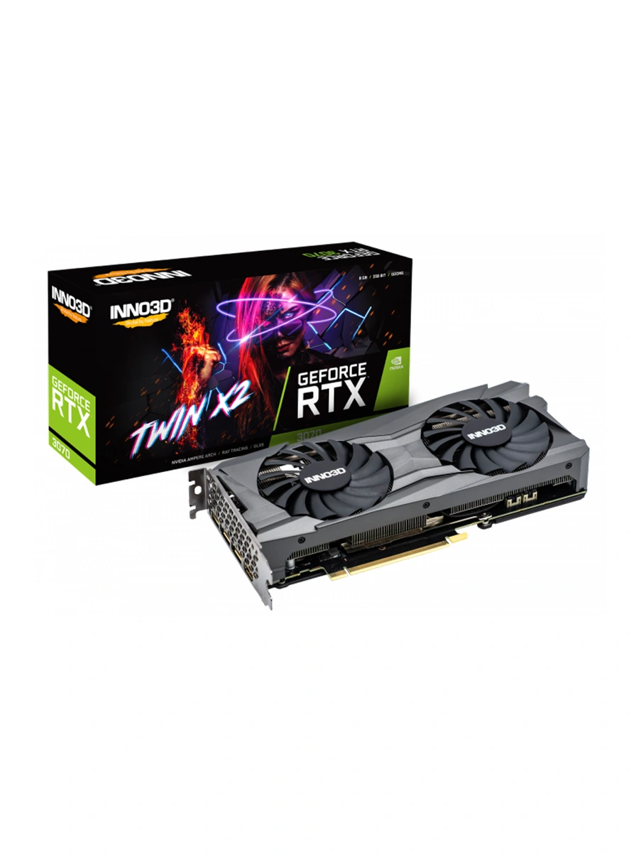 Видеокарта Inno3D GeForce RTX3070 Twin X2 LHR 8GB