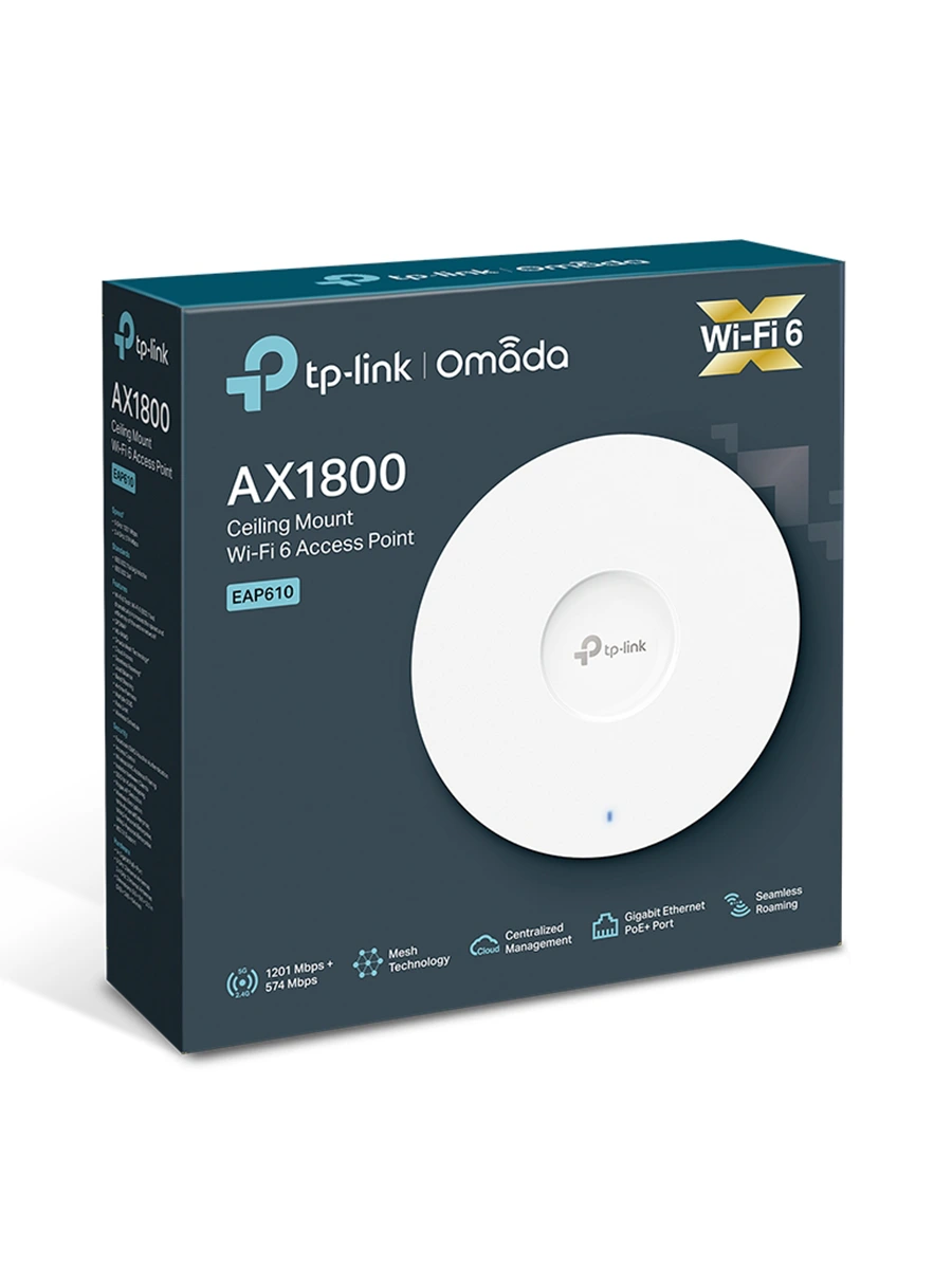 Wi-Fi точка доступа TP-Link EAP610 2.4/5 ГГц 1201 Мбит/сек