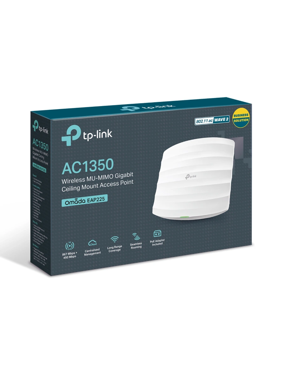 Wi-Fi точка доступа TP-Link EAP225 AC1350 2.4/5ГГц 867 Мбит/с