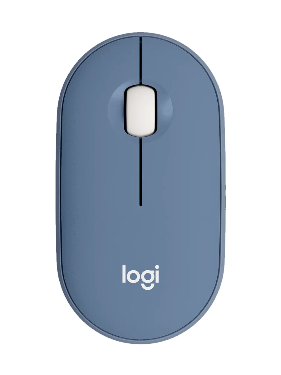 Беспроводная мышь Logitech Pebble M350 Синий (V8FM1GH3FV)