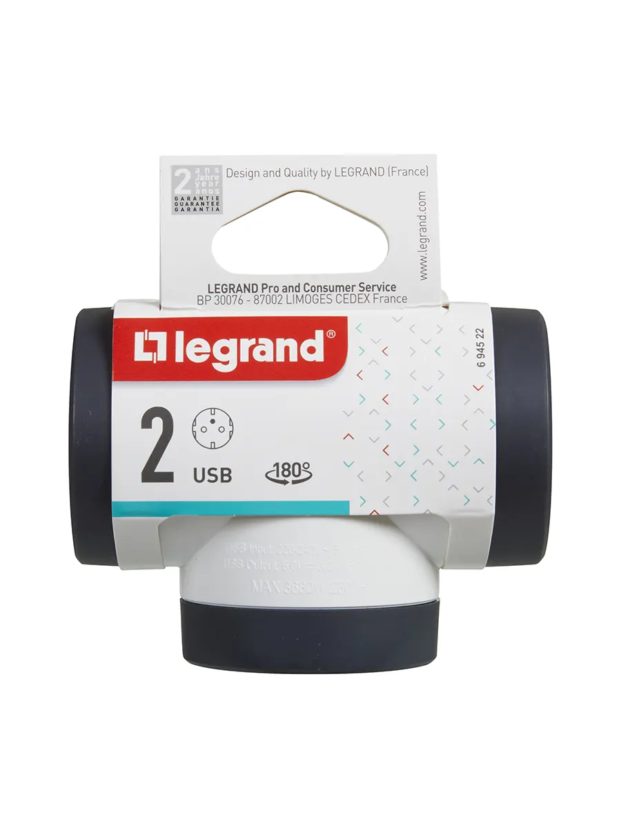 Розеточный блок 3x c USB Legrand LG 694522