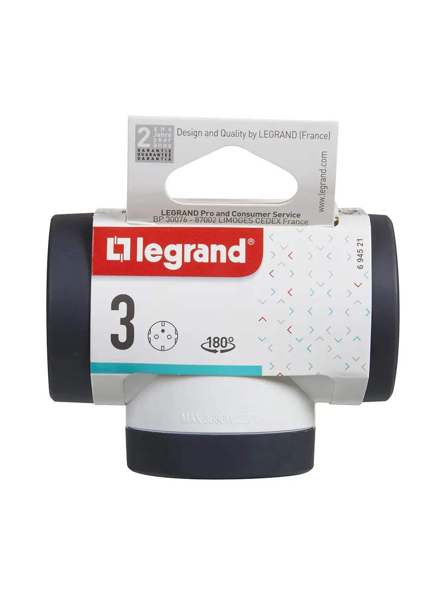 Розеточный поворотный блок 3x Legrand LG 694521