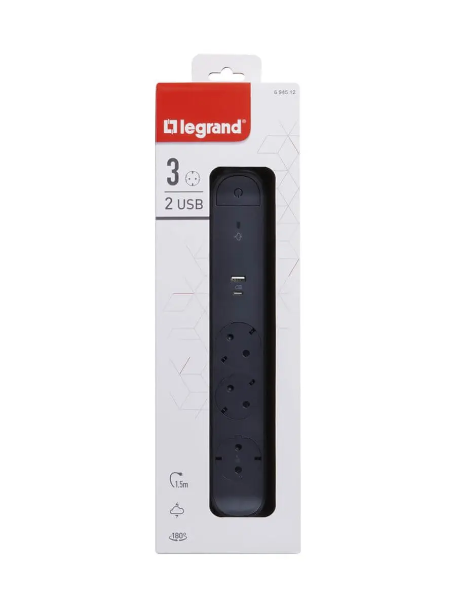 Удлинитель 3х 1.5м Legrand LG 694512