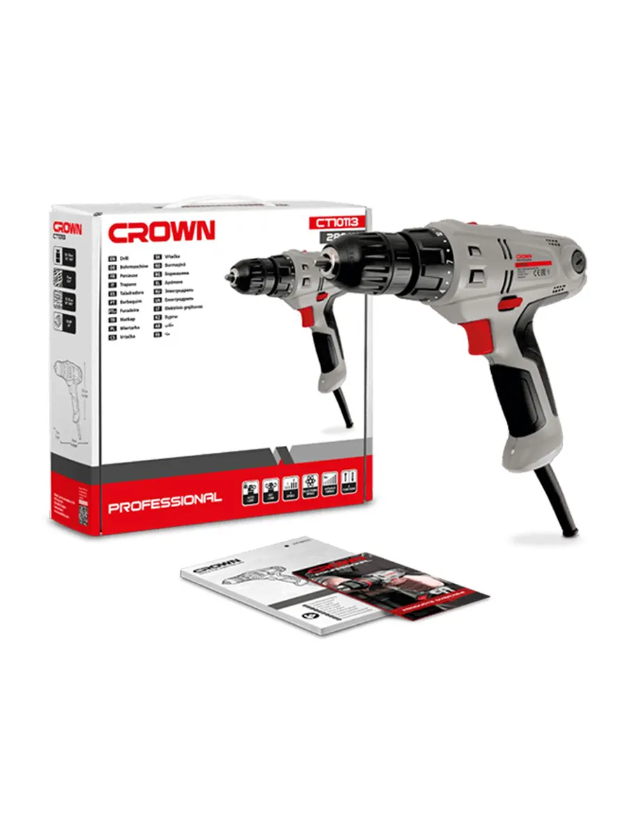 Безударная дрель Crown CT10113