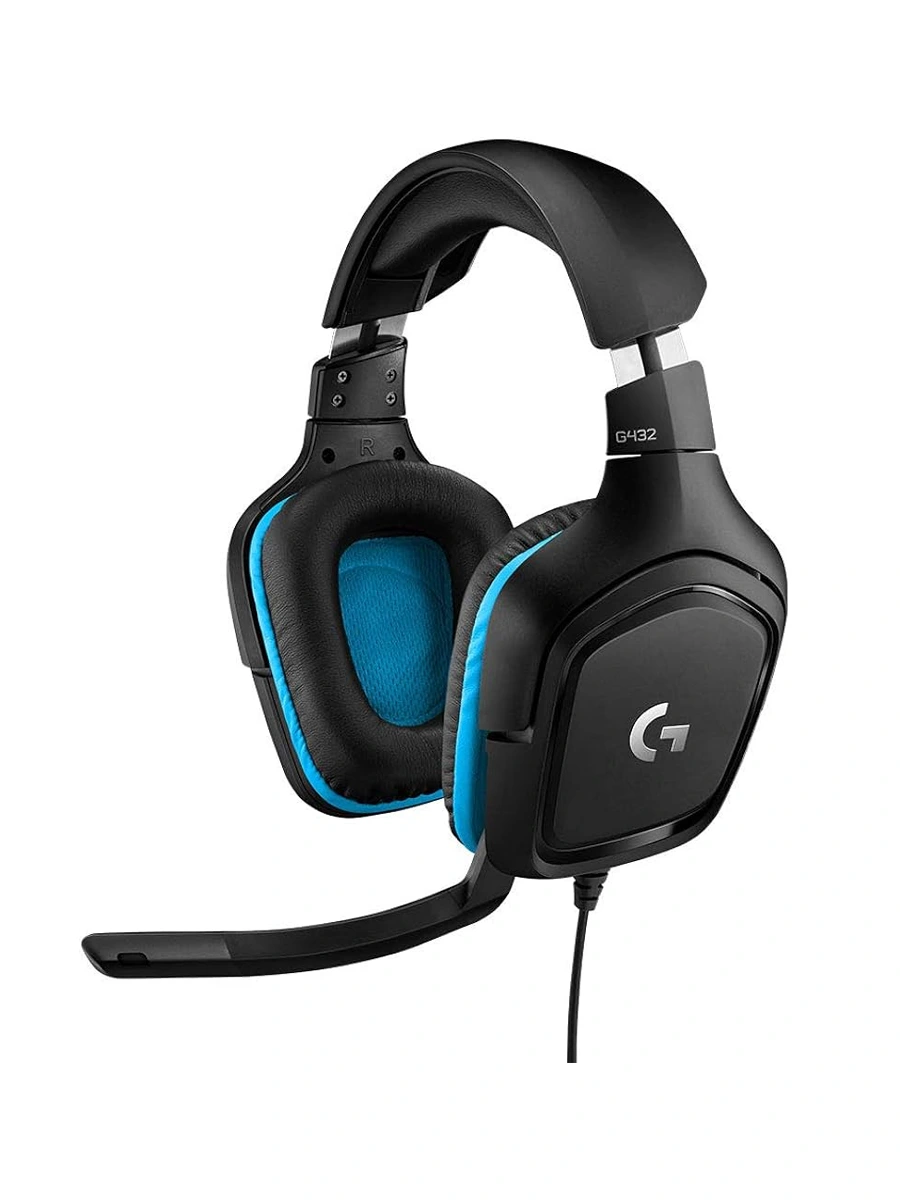 Игровые наушники Logitech G332 чёрный/синий