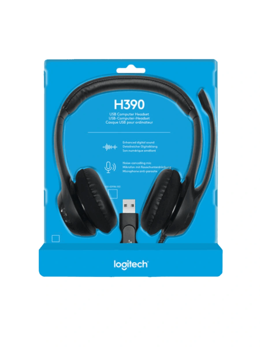 Наушники Logitech H390 чёрный