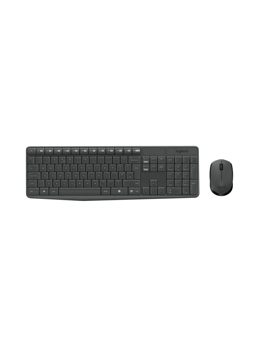 Беспроводная клавиатура и мышь Logitech MK235 серый