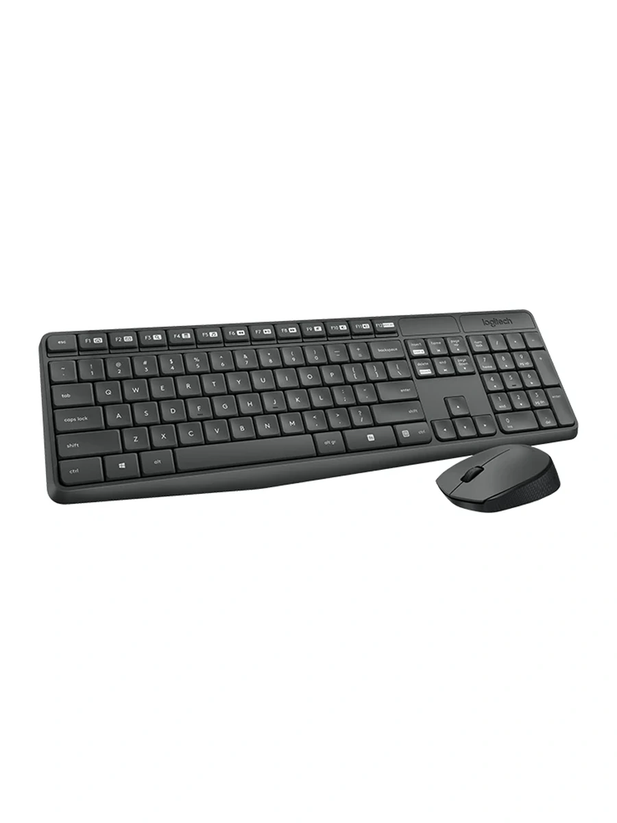 Беспроводная клавиатура и мышь Logitech MK235 серый