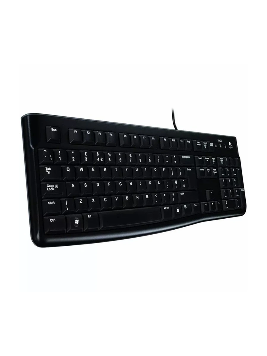 Проводная клавиатура Logitech K120 черный