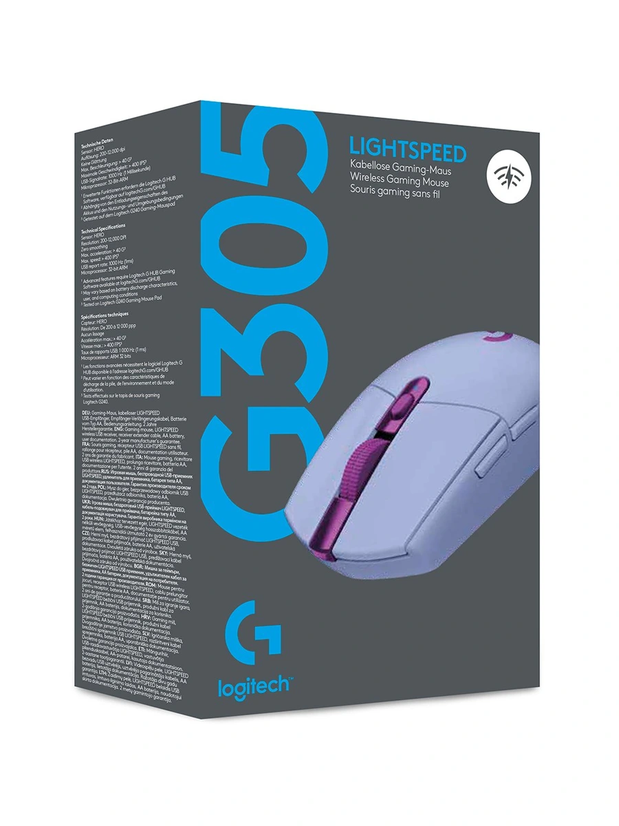 Беспроводная игровая мышь Logitech G305 Lightspeed сиреневый