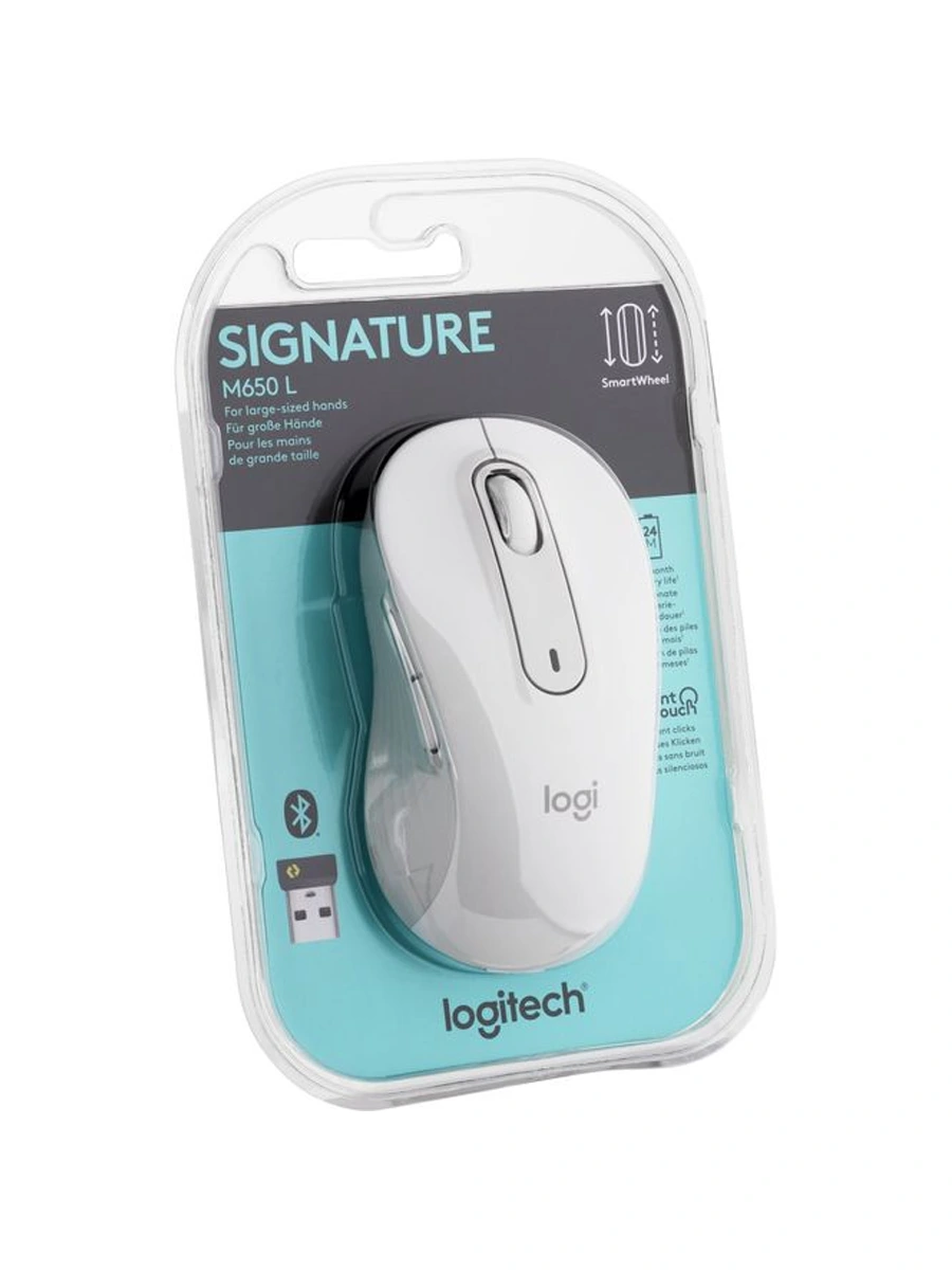 Беспроводная мышь Logitech Signature M650 белый