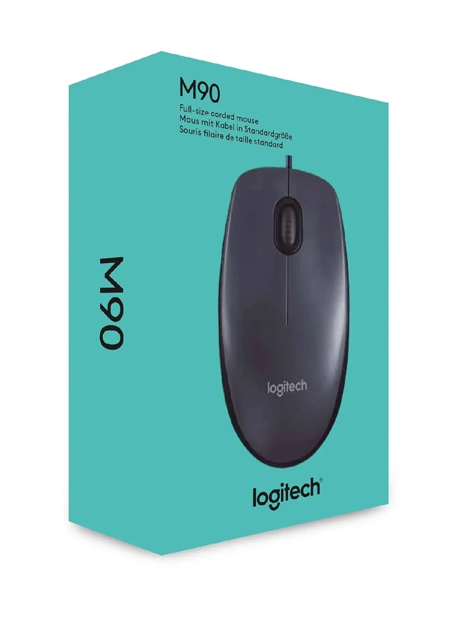 Проводная мышь Logitech M90 серый