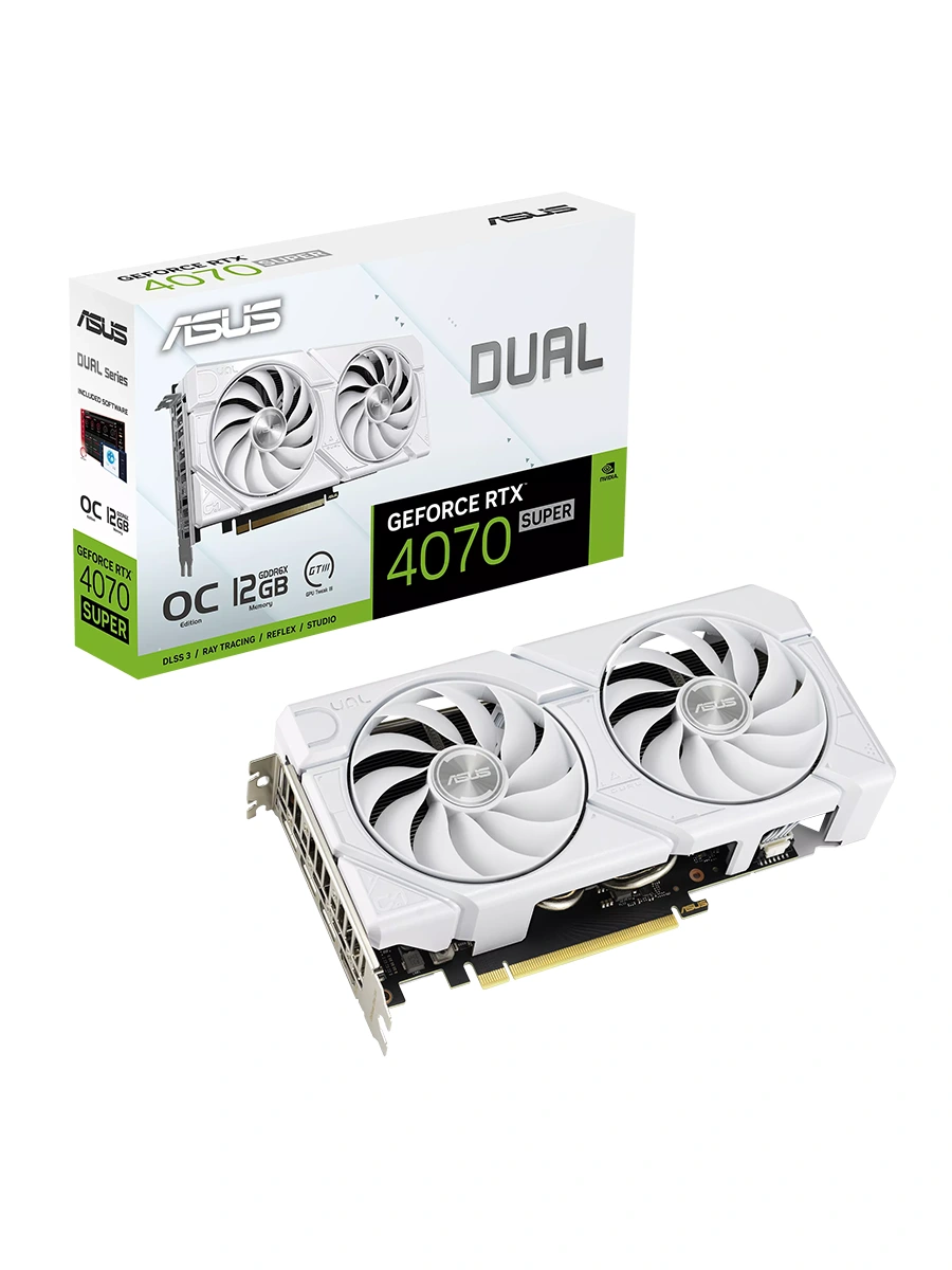 Видеокарта Asus GeForce RTX 4070 Super Dual EVO OC Edition White 12GB