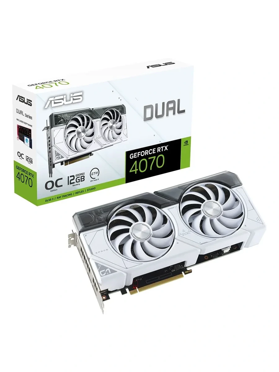 Видеокарта Asus GeForce RTX 4070 Dual OC Edition White 12GB