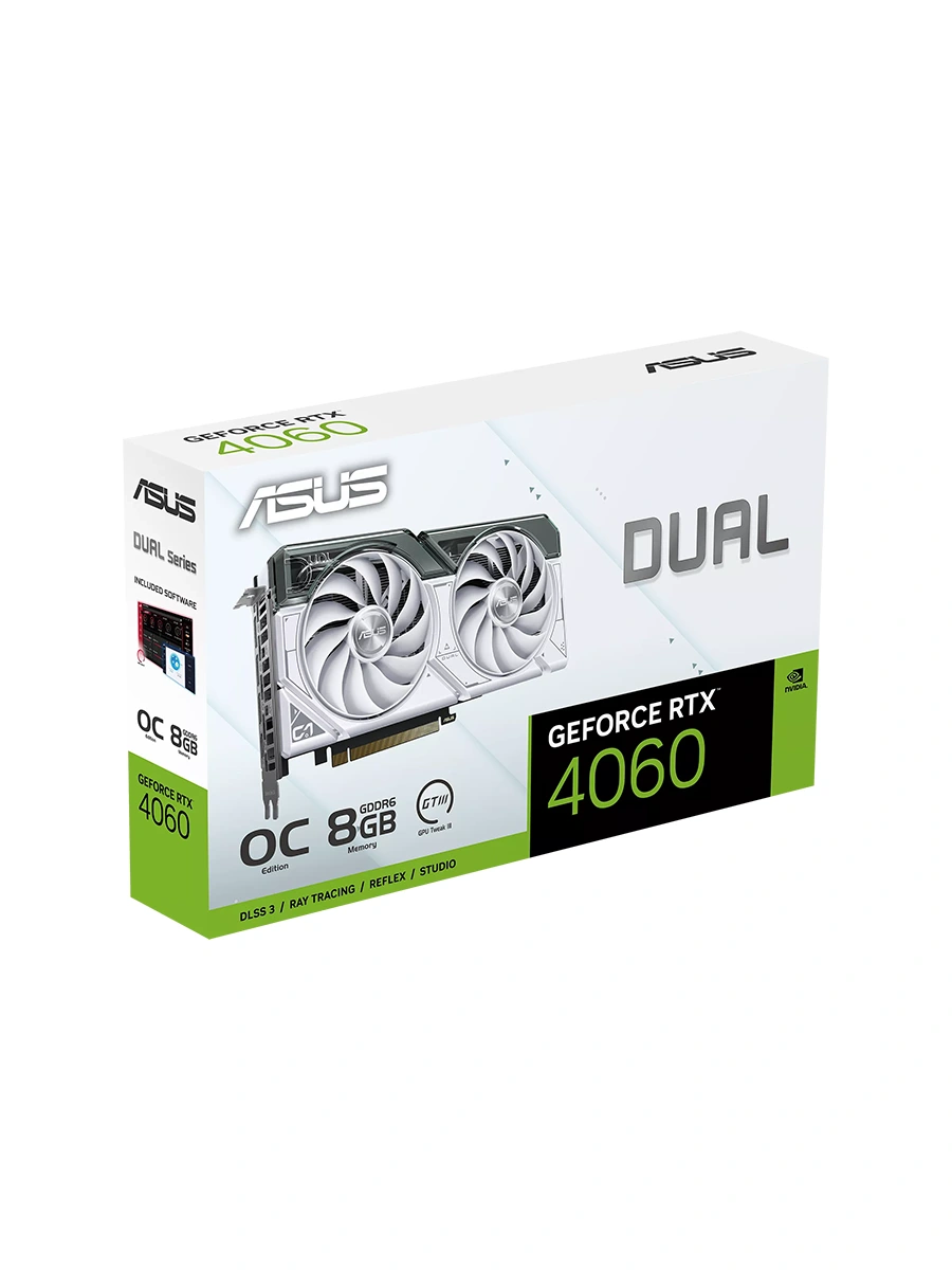 Видеокарта Asus GeForce RTX 4060 Dual OC Edition White 8GB