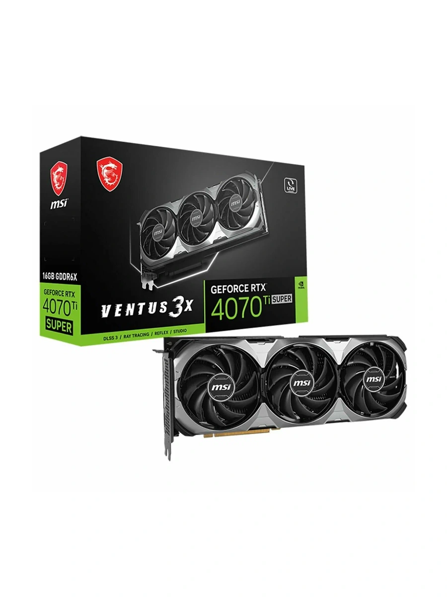 Видеокарта MSI GeForce RTX 4070 Ti SUPER 16G VENTUS 3X OC