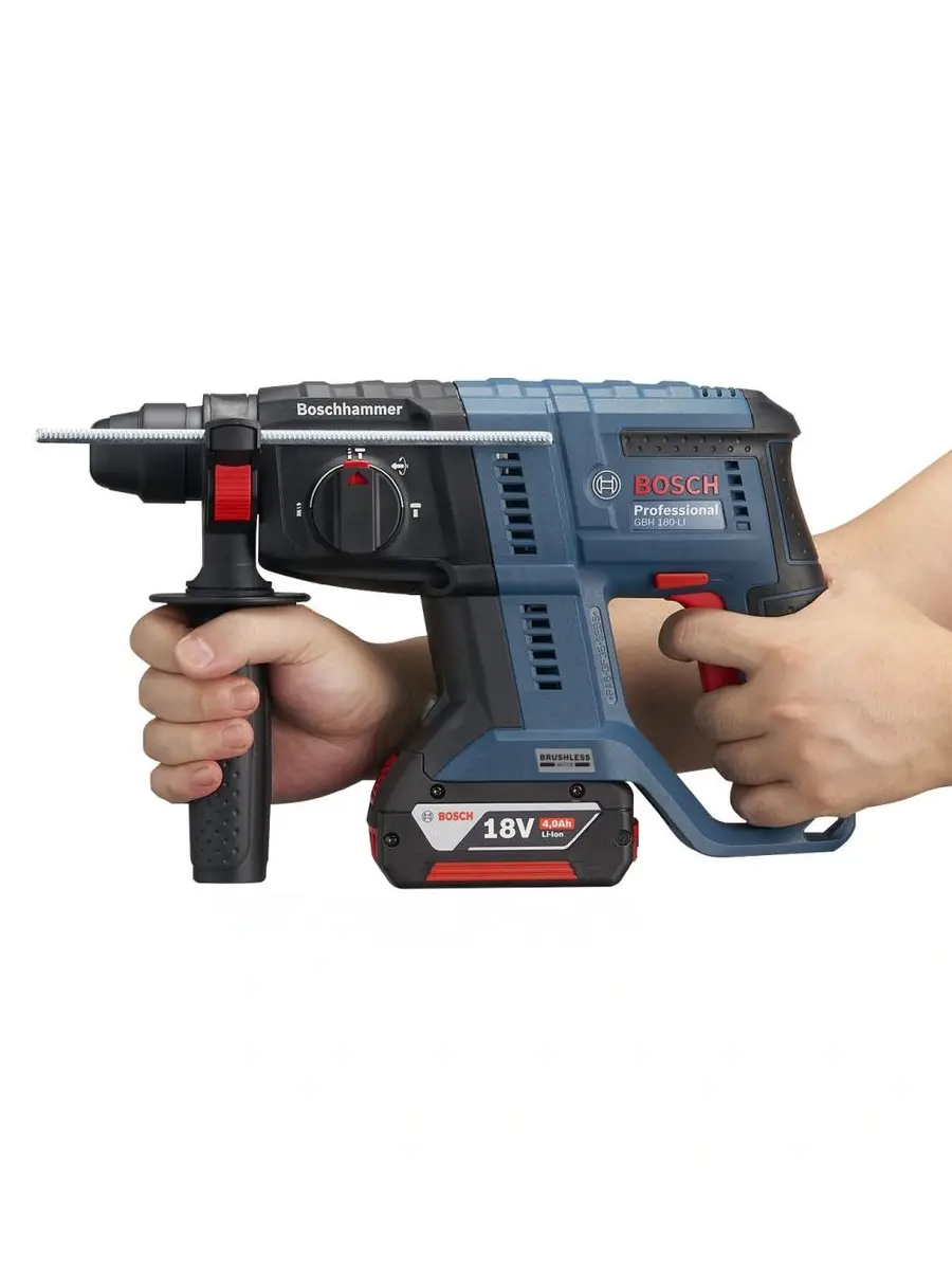 Трёхрежимный перфоратор SDS-Plus Bosch GBH 180 LI (с кейсом)