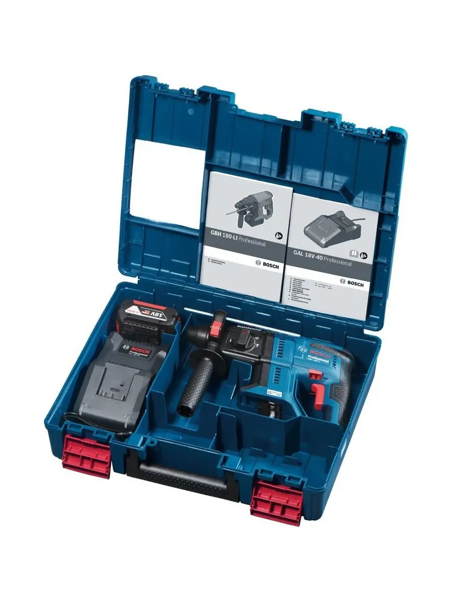 Трёхрежимный перфоратор SDS-Plus Bosch GBH 180 LI (с кейсом)