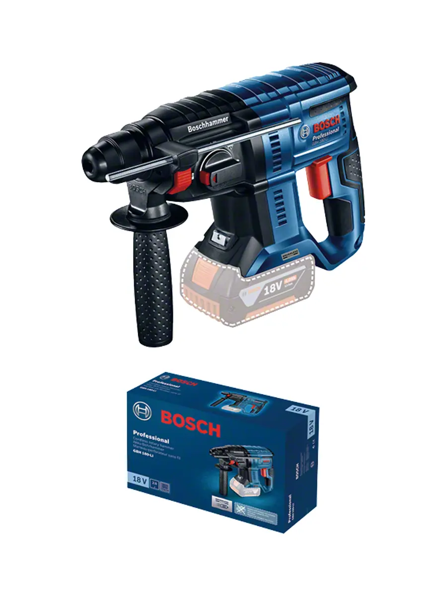 Трёхрежимный перфоратор SDS-Plus Bosch GBH 180 LI (без кейса и аккумулятора)