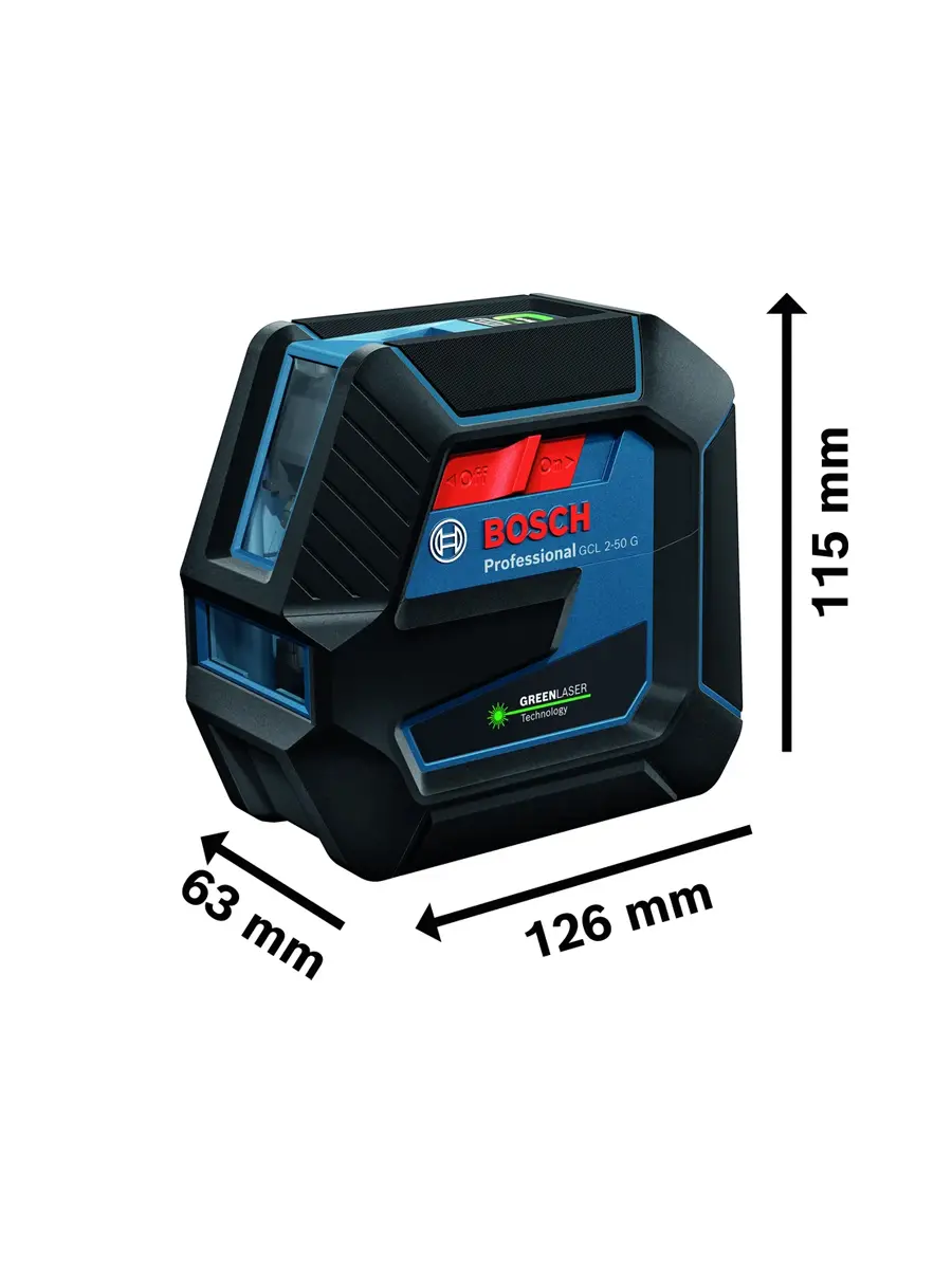 Лазерный уровень Bosch GCL 2-50 G + RM 10 + клипса + кейс (0601066M02)