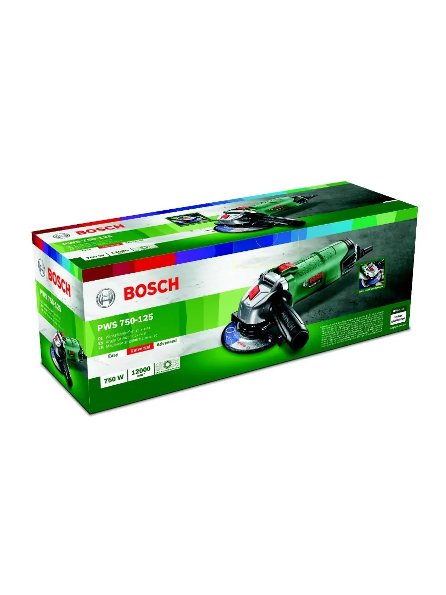 Болгарка (УШМ) 125мм Bosch PWS 750-125
