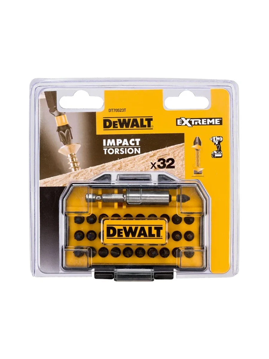 Набор насадок с адаптером для шуруповёрта DeWalt DT70523T 32шт