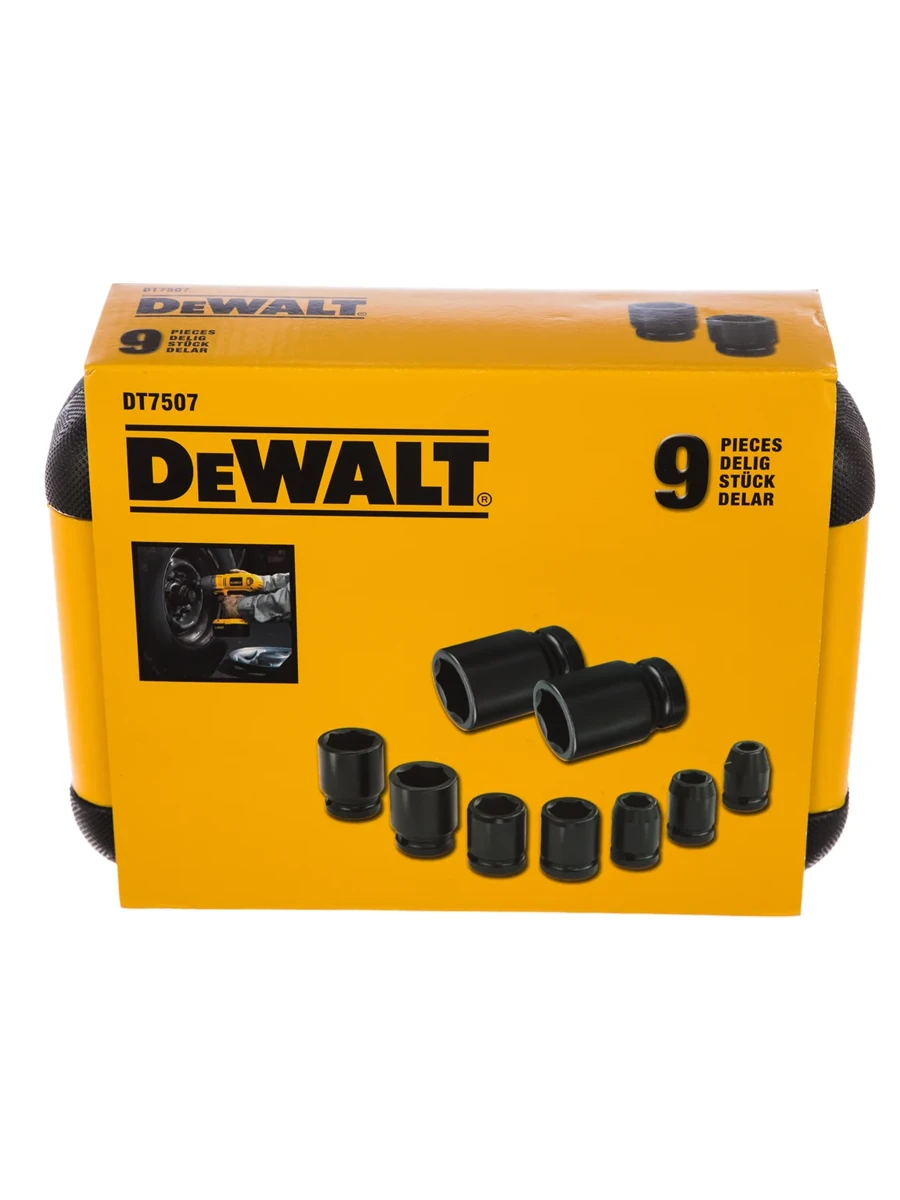Набор ударных торцевых головок для гайковёрта DeWalt DT7507