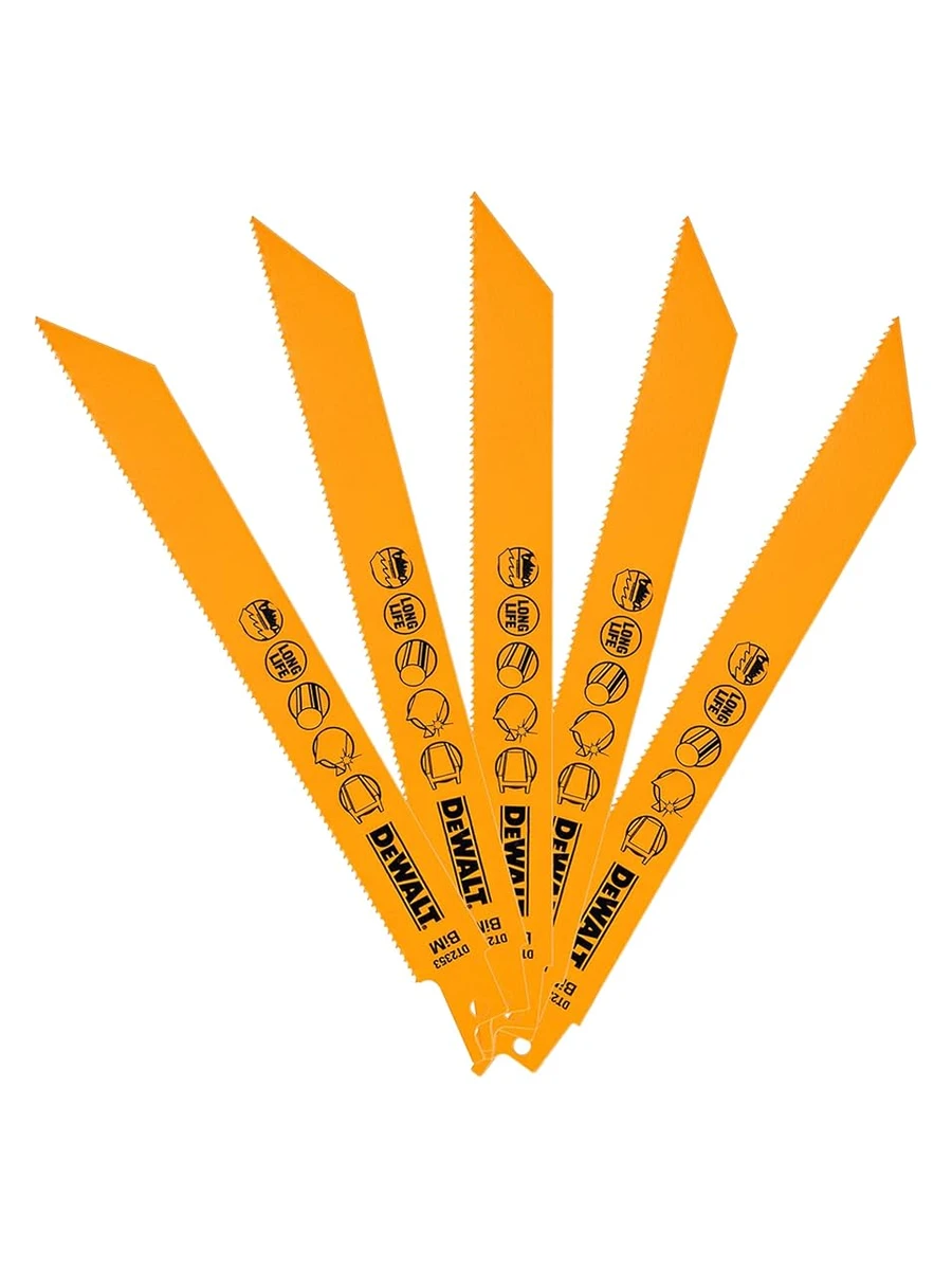 Полотно для сабельной пилы 203 x 1.8 мм DeWalt DT2353 5шт