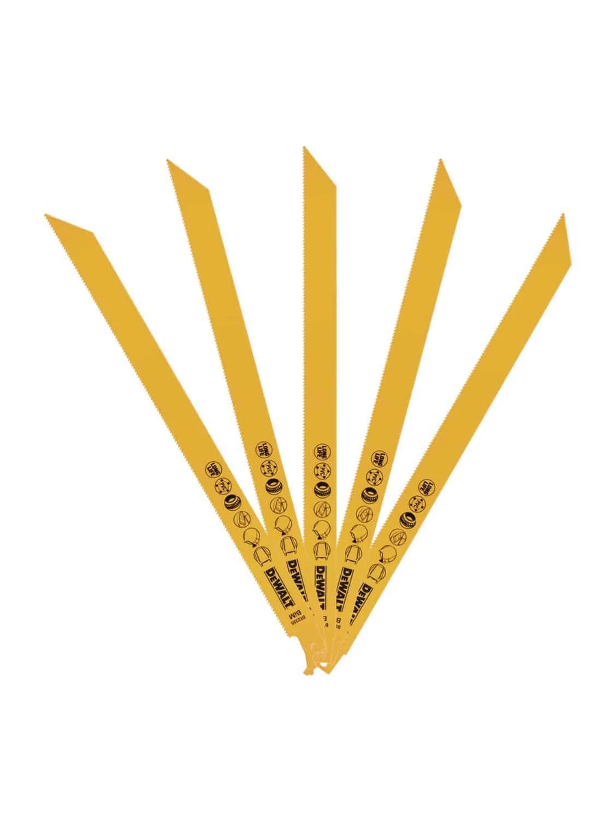 Полотно для сабельной пилы 305 x 1.8-2.5 мм DeWalt DT2355 5шт