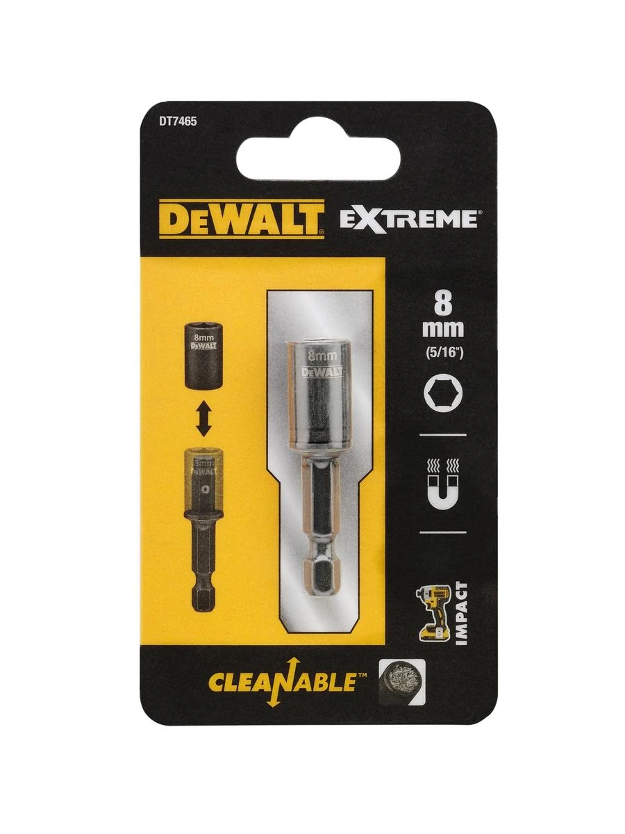 Шестигранная насадка очищаемая 8 мм DeWalt DT7465