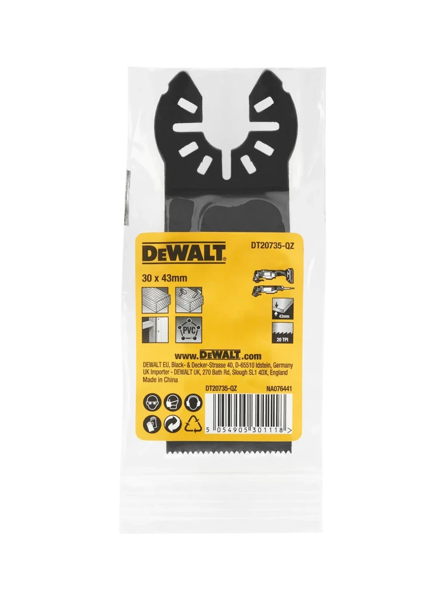 Полотно для реноватора 30 x 43 мм DeWalt DT20735-QZ