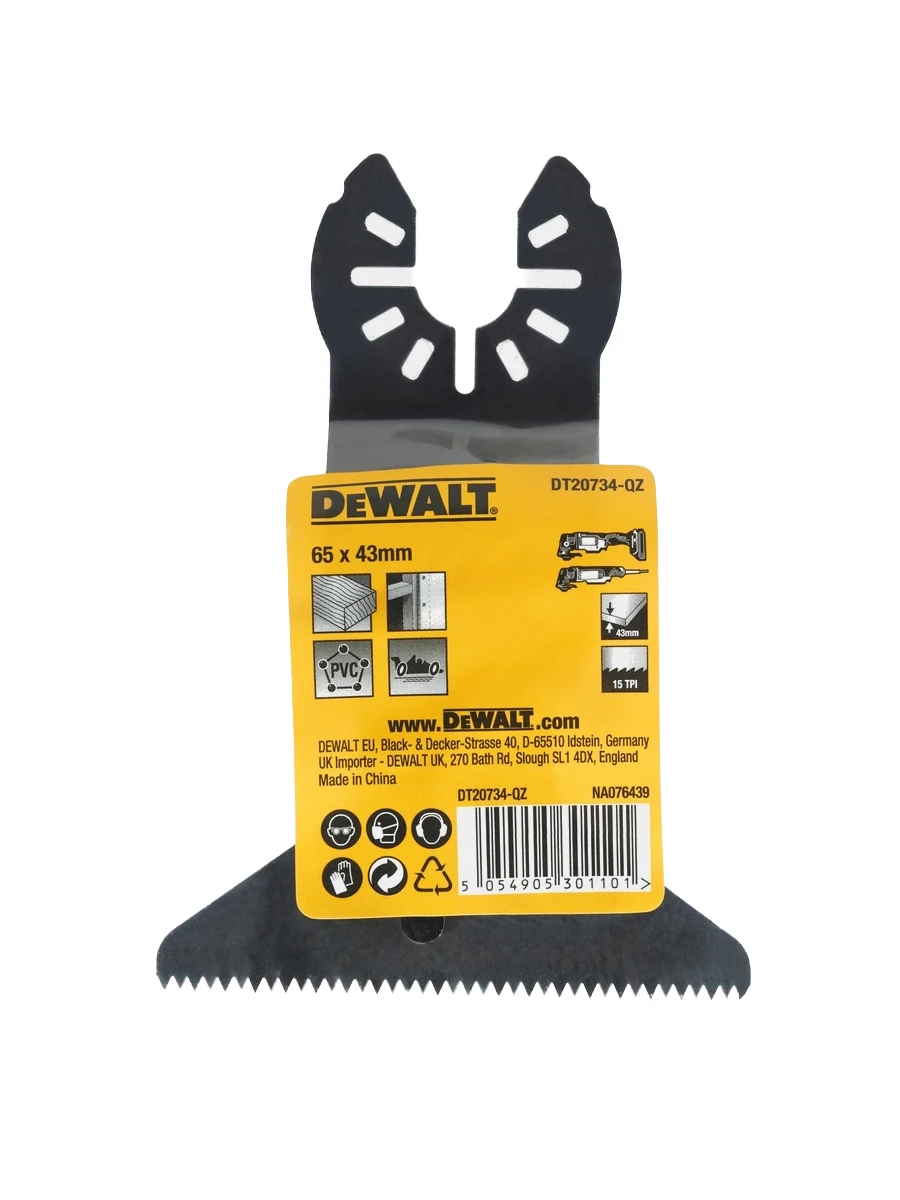 Полотно для реноватора 65 x 43 мм DeWalt Fastcut DT20734