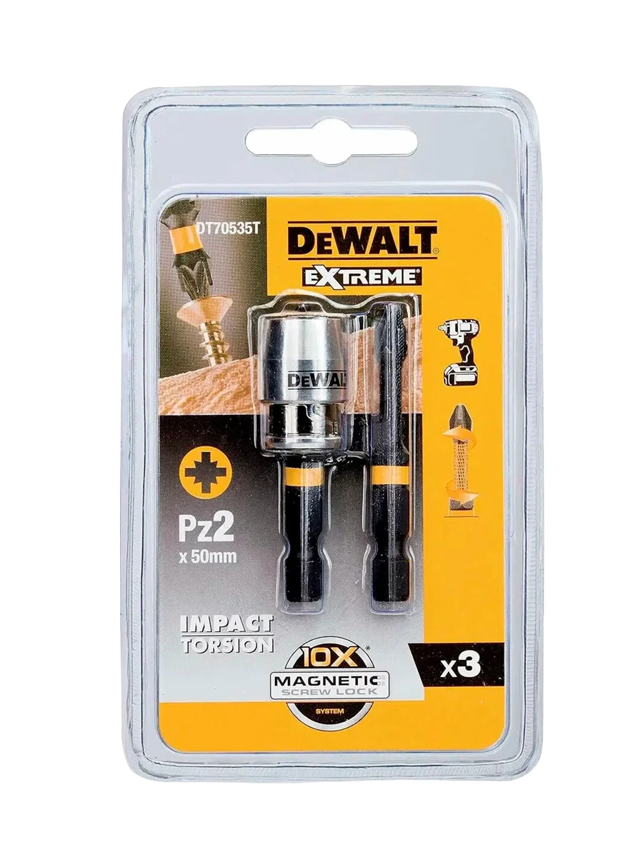 Биты PZ2 50 мм DeWalt Flextorq DT70535T